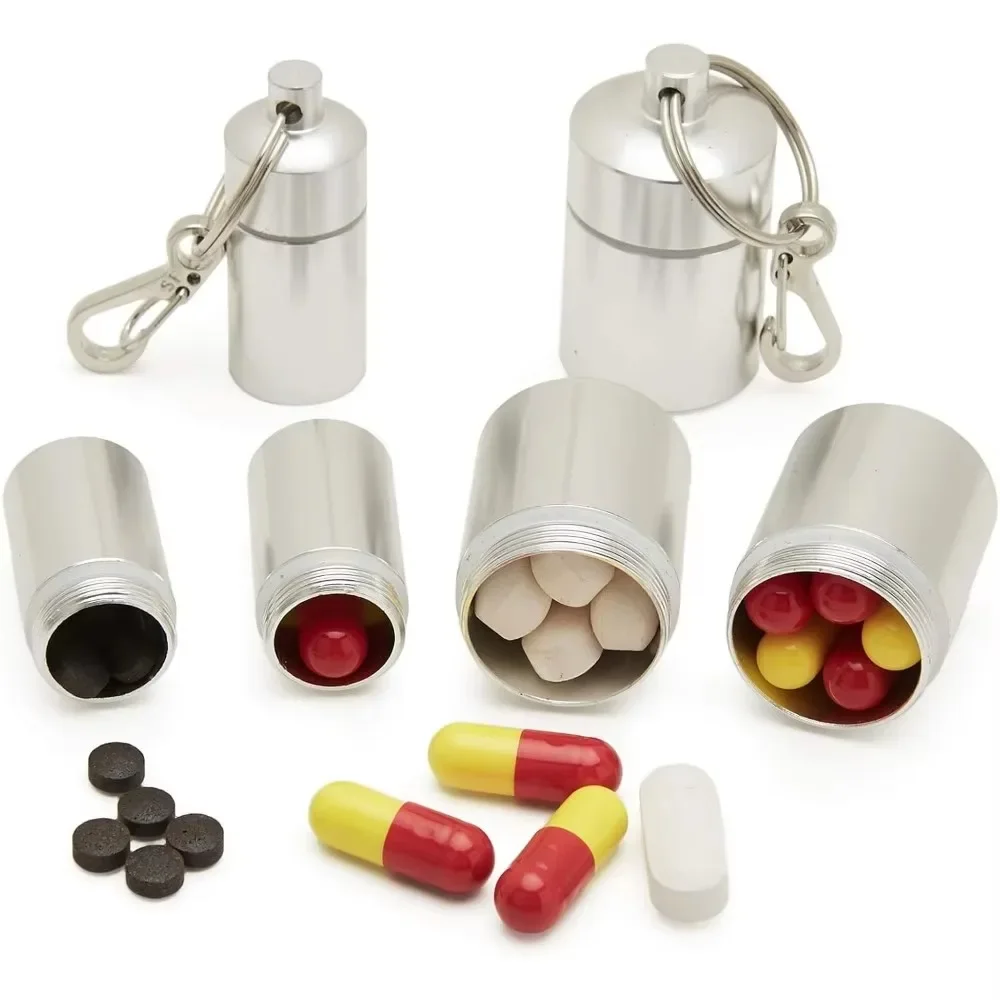 Silber Schwarz Aluminium Legierung Zigarette Box Wasserdichte Zigarette Fall Pille Zahnstocher Kapsel Zigarette Zubehör Herren Geschenk Gadge