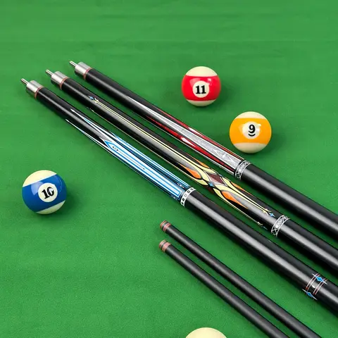 1 Billiard Cue, 1/2 Split Construction Fiberglass Billiard Cue with 13mm Original Tip