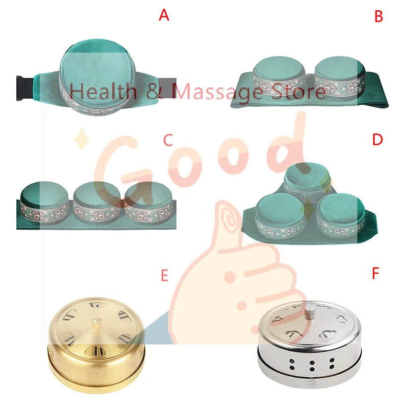 【WA】Brass Copper Moxa Moxibustion Box Bag Moxa Burner Acupuncture Roller Stick Holde