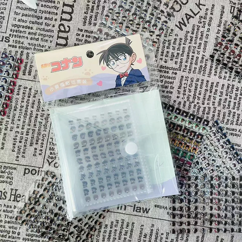 Adesivos do Detective Conan, Kaito Kuroba, Xinyi Xiaolan, Adesivos Mini, Adesivos para Unhas, Livro de Cartas, Brinquedo, Adesivos para Unhas
