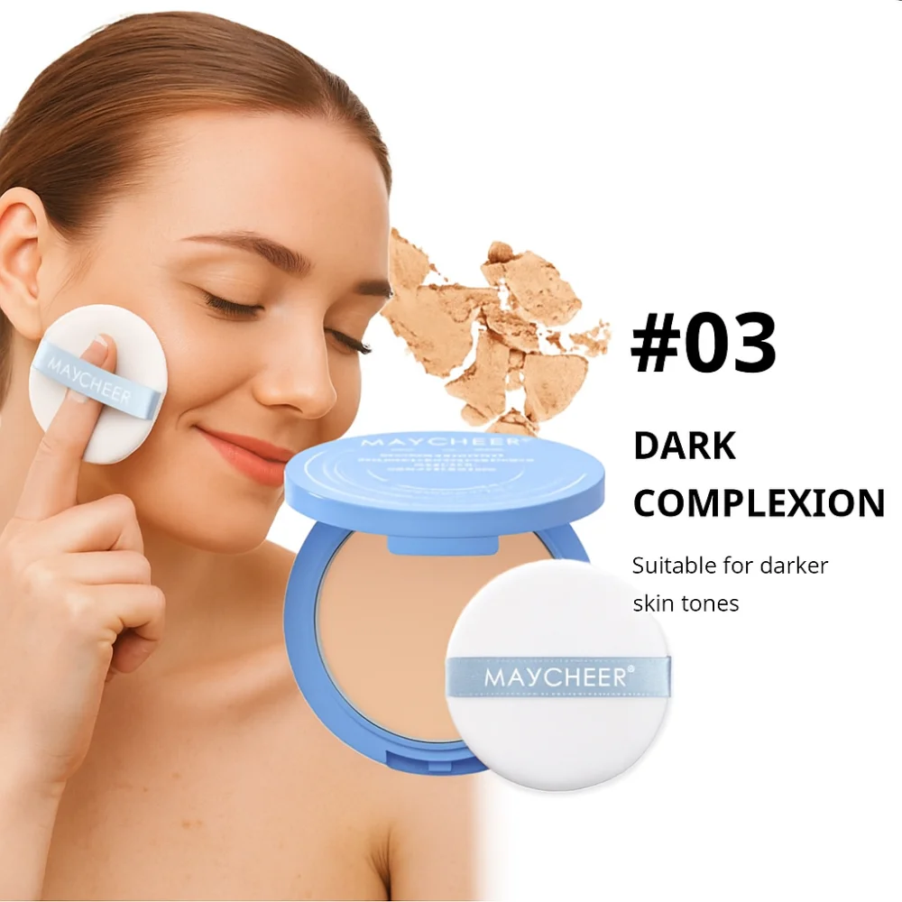 Langlebige Fixierpuder-Creme, wasserfest, aufhellend, ölkontrollierend, gepresster Puder, Ölkontrolle, mattes, aufhellendes Gesichtspuder