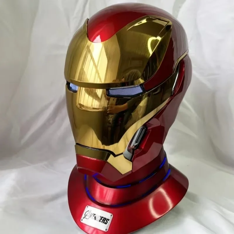 Gorący 1:1 Iron Man Mk50 figurki poręczny aktywowany głosem deformacja kask wokół animacji Marvel pochodne modele zabawka chłopiec prezent