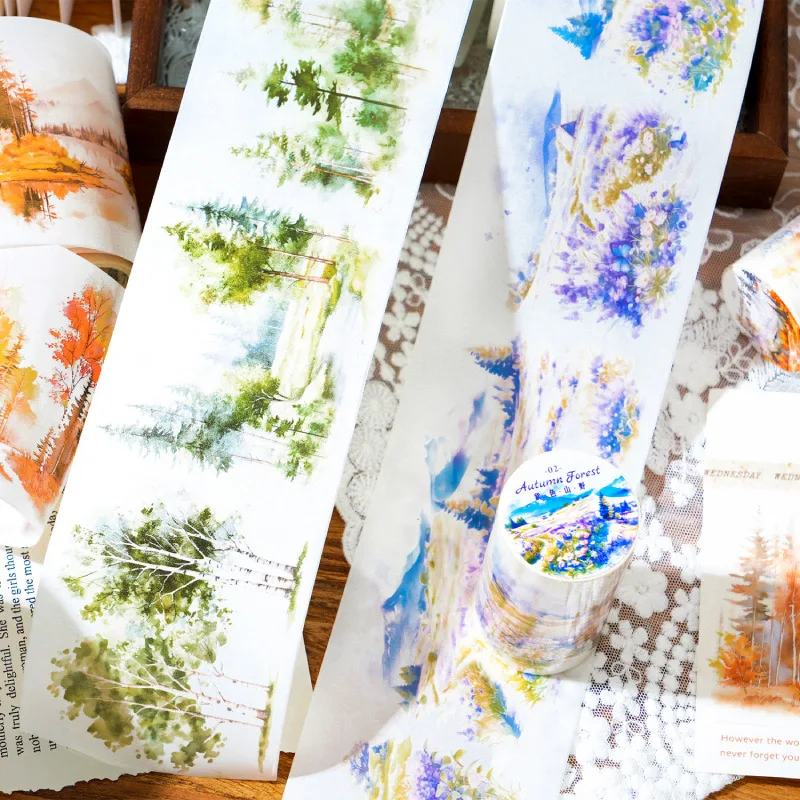 1pcs/1lot Decorative Adhesive tapes wild mountain forest Scrapbooking DIY Paper Scrapbooking Stickers