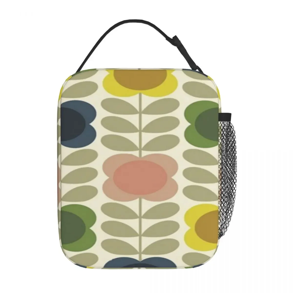 Orla Kiely, Multi Stem Flowers, Colorful Flowers Insulated Lunch Bag for Women Kids Portable Food Boxes Thermal Lunch Box Tote