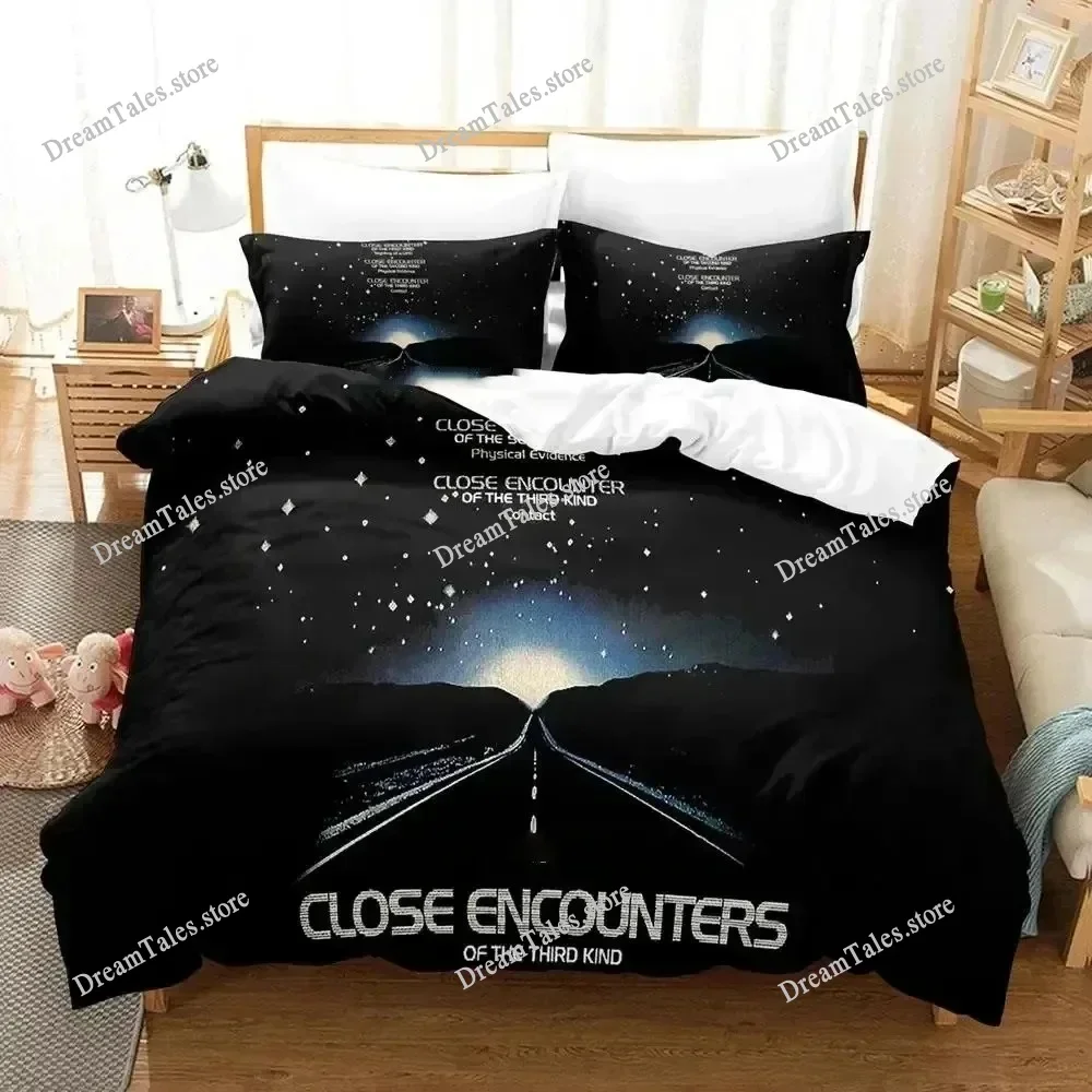 

3D Print Close Encounters of The Third Kind Bedding Set Duvet Cover Bed Set Quilt Cover Pillowcase Comforter King Queen Size369
