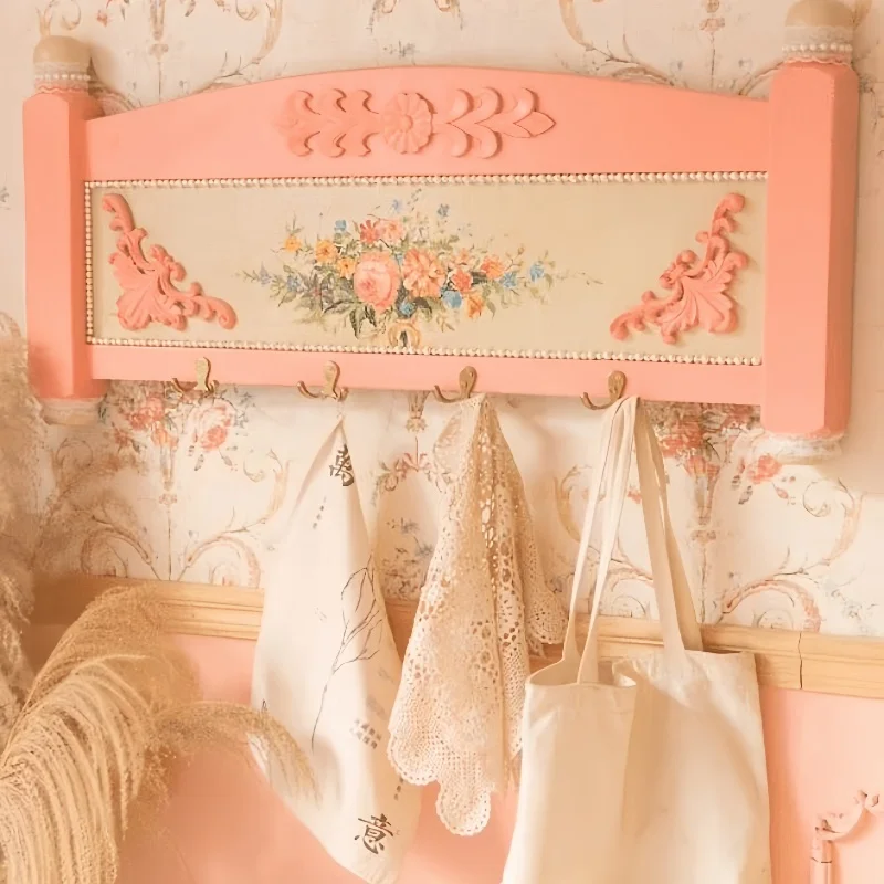 لوحة زخرفية على شكل تاج من الخشب الصلب المنحوت يدويًا على الطراز الأوروبي | زخرفة ملكية عتيقة لتزيين الحائط والأثاث #2