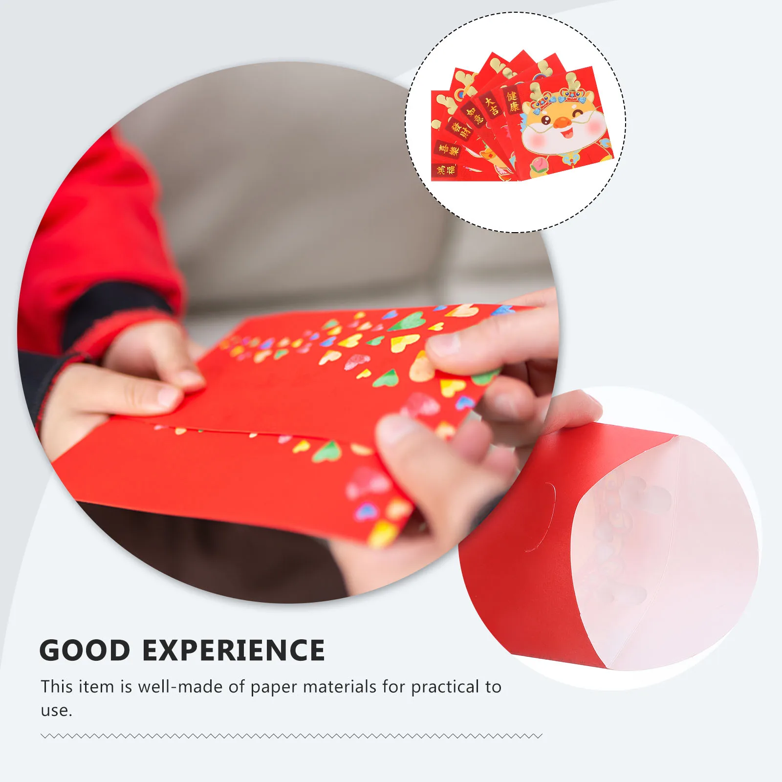 

24 Pcs Cash Stuffing New Year's Red Envelope Money Bag Lucky Envelopes Cartoon Packets