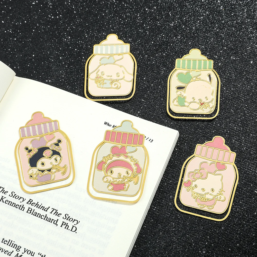 Cute Product Hello Kittyss Book Mark Cartoon Anime Metal Bookmarks for Child Stationery Anime Fan Collection Gift for Book Lover