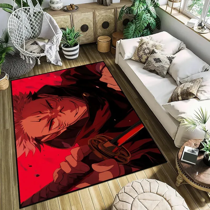 

UBN33small Bedside Kitchen Bath Living Home House Bedroom Floor S-Sukuna Mat Doormat Anime Large Carpet Rug Decoration9Hb^