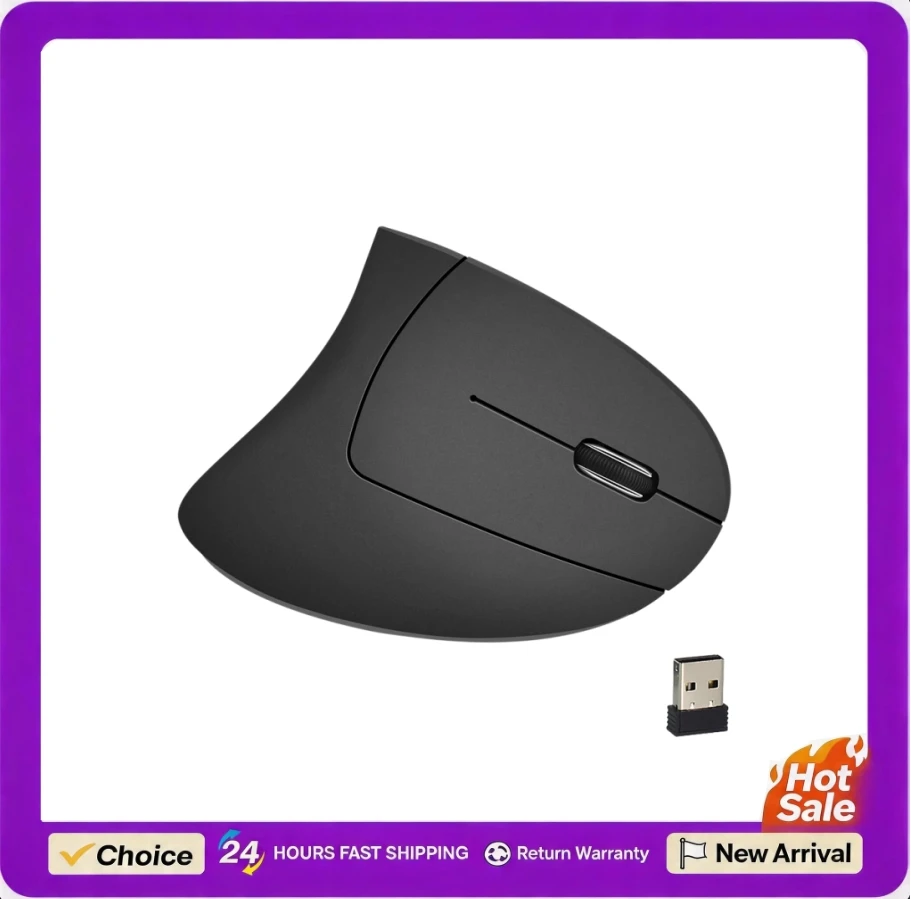 Wireless Mouse Vertical Mice Rechargeable 3 movement speed optional Adjustable 2400 movement speed Mouse with USB charging Cable