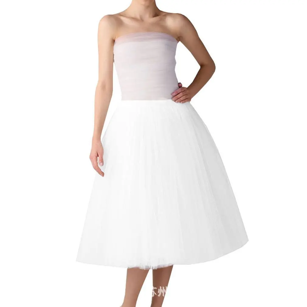 Women Summer Vintage Tulle Skirt Adult Fancy Ballet Dancewear Party Costume Ball Gown Mini Skirt