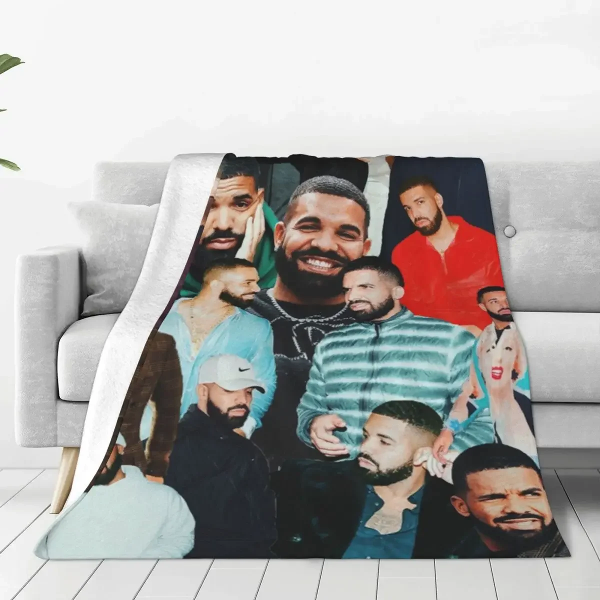 Drake Flannel Blankets Canadian Rapper Music Super Warm Throw Blanket for Bedroom Travel Colorful Bedspread Sofa Bed Cover