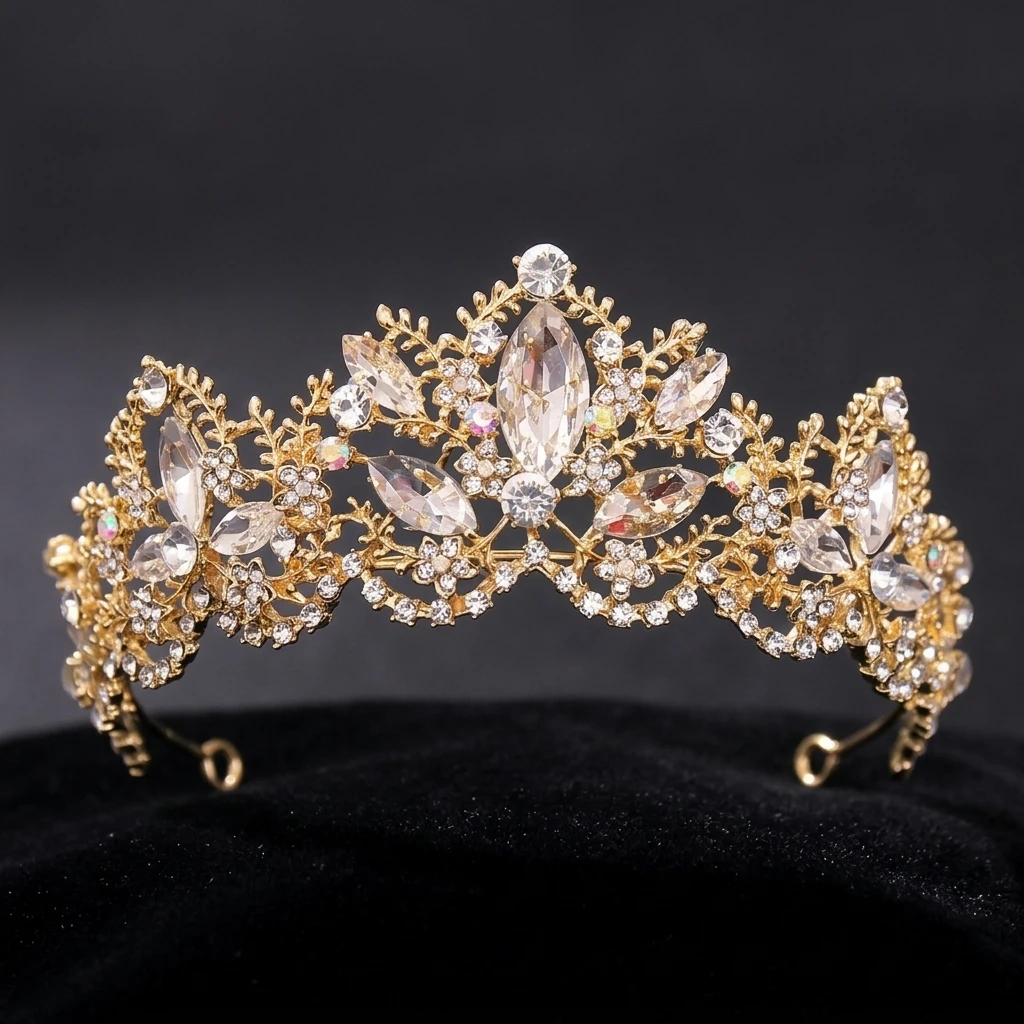 웨딩 신부를 위한 화려한 크리스털 티아라 헤어밴드, 생 - Queen Accessories 리뷰 및 가격