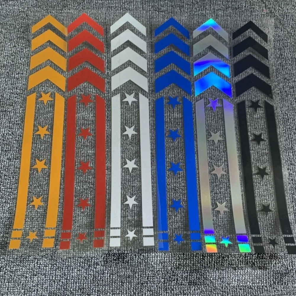 Creative Motorcycle Reflective Stickers Safety Driving Fender Decals Star Arrow Stripes Car Motorbike Scooter Refit Accessories