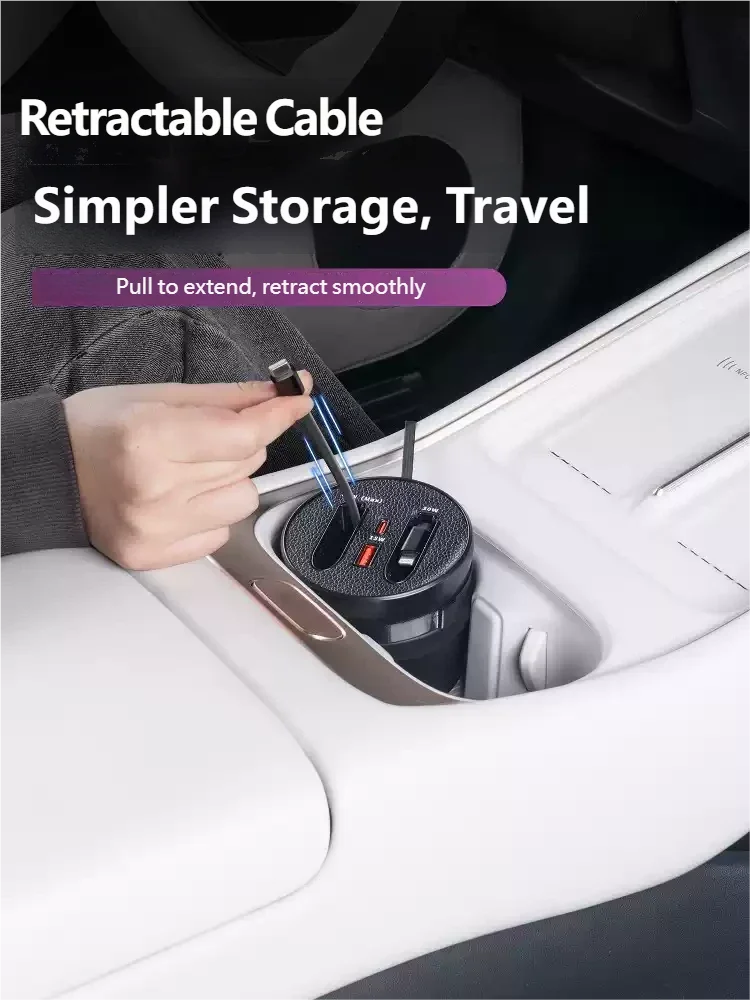 For XPENG P7+ 2025 2026 2027 TAJIAN Super Fast Charging Rack Expansion Dock Car Central Type-C Phone Docking Station Fits view 2
