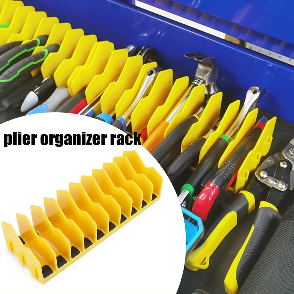 Plier organizer rack Holds up to ten pliers Drawer Toolbox Sturdy Pliers Tool Organizer Storage Rack Space-Saving Practical