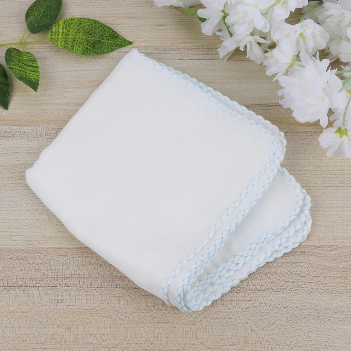 10 Buah Sapu Tangan Kain Kasa Katun Dua Lapis Handuk Air Liur Lembut dan Bernapas Penghilang Riasan Menyusui Bayi