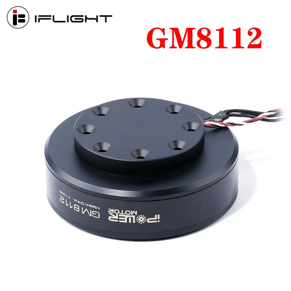 

IFlight IPower Motor GM8112 90T Brushless Gimbal Motor 22mm Hollow Shaft With AS5048A Coder Compatible for 5-6kg Camera