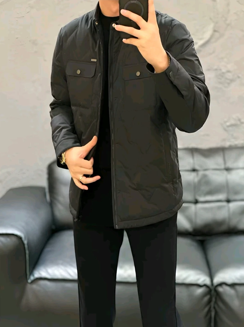 

Мужская модная пуховая куртка с воротником-стойкой Busin Sle, осень-зима, Новое поступление, универсальное высокое качество, Ele 899