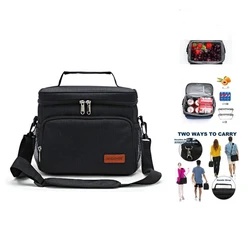 Portable Office Lunch Bags Ice Beer Tote Cooler Handbag Insulated Thermal Bag For Food Bento Pouch Dinner Container DENUONISS