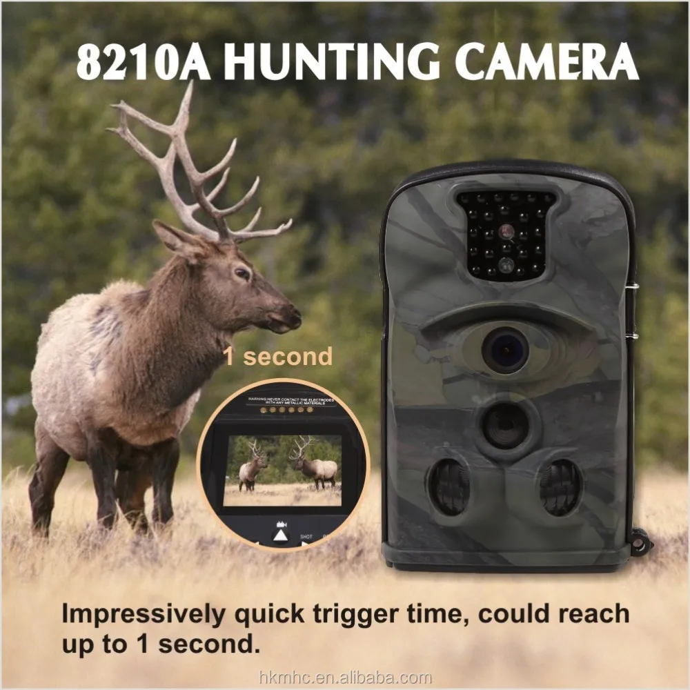 waterproofIP54 scouting game trail camera for hunting 8210A with Infra-Red PIR sensor