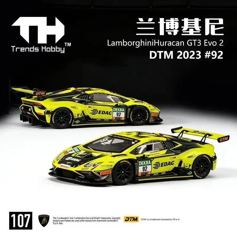 Trends Hobby 1:64 Lamborghini Huracan GT3 Race Car 92 94 Alloy Car Model Collection