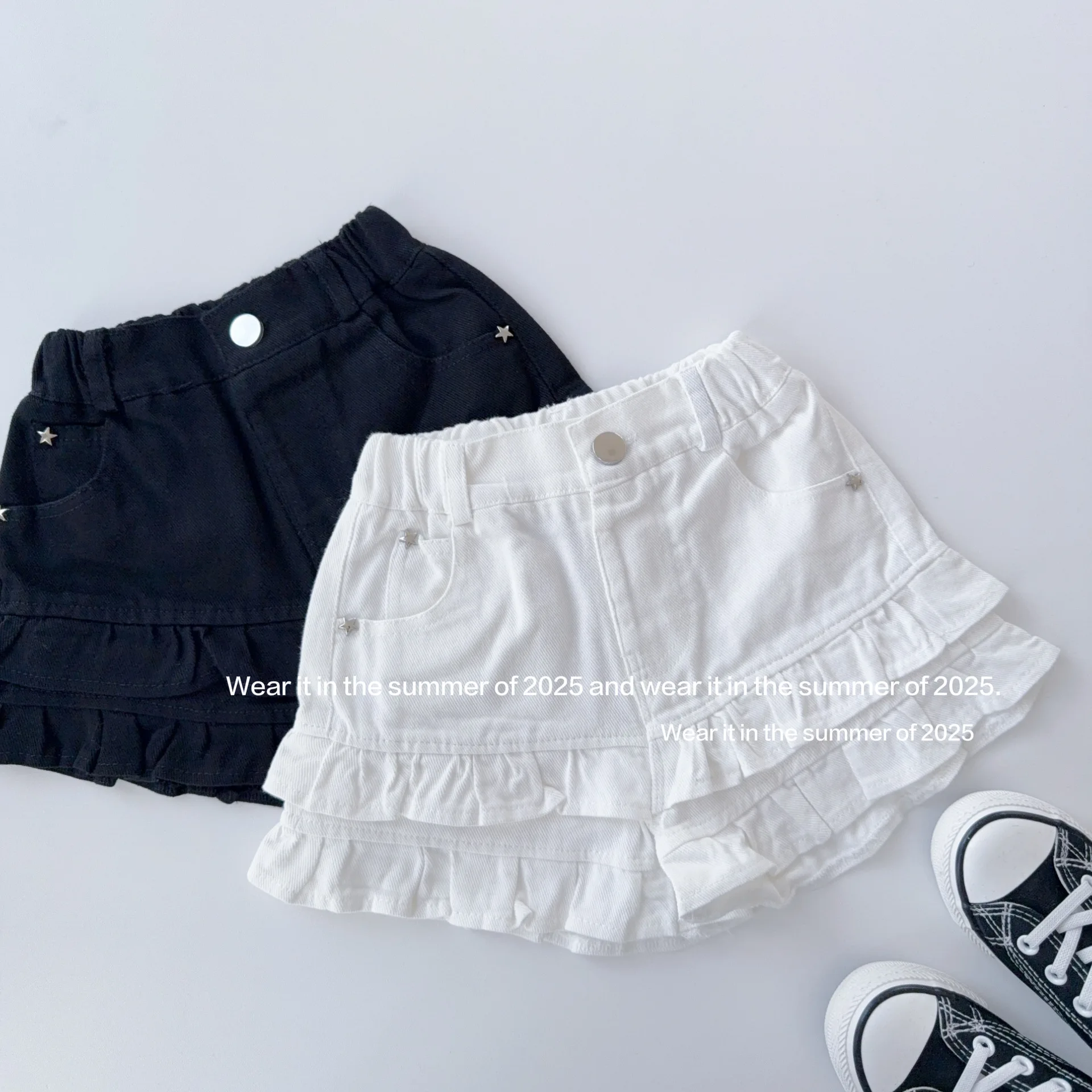 New Double Layer Ruffles Lace Shorts A-line Spicy Girl Pants Sweet and Fashion Hot Short Skirt Half Body Skirt for Girls Pants