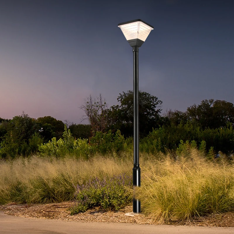 Outdoor Solar Aluminum Courtyard Corridor Lamp Modern Park Garden Community Lawn Lamp Bus Station Riverside Led Street Lights