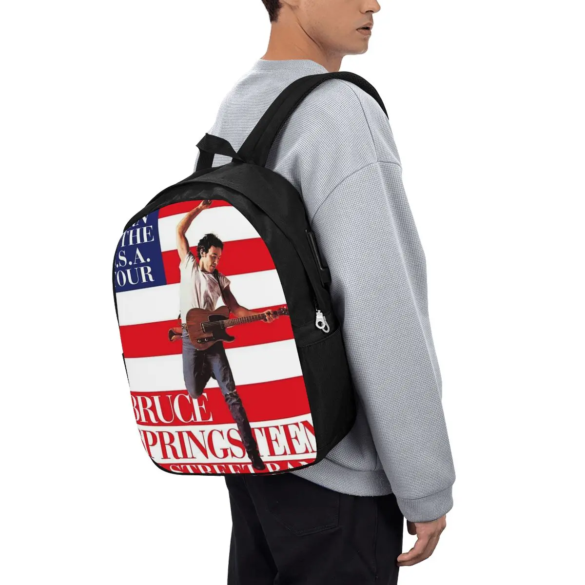 

Bruce Springsteen 2024 World Tour Rock Music Backpack Travel Notebook Bag Computer College Student SchoolBagLaptop Shoulder Bags