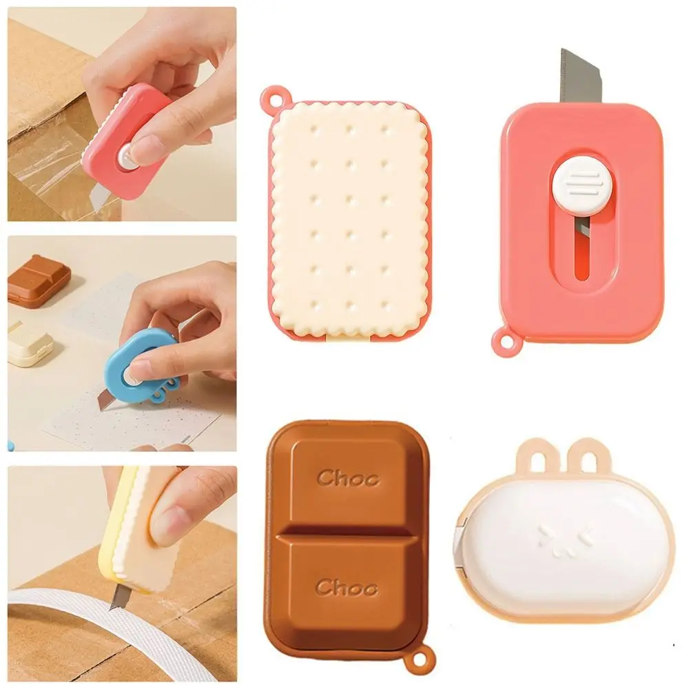 Cartoon Retractable Utility Cutter Mini Multifunctional Paper Cutter Cutter Blade School Office Supplies