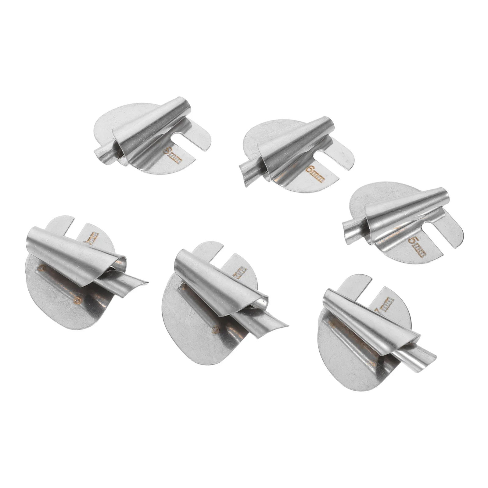 

6pcs Metal Rolled Hemmer Foot 5-10Mm Universal Sewing Machine Presser Foot For Heavy Duty Fabric Edging Narrow Wide Rolled Hem