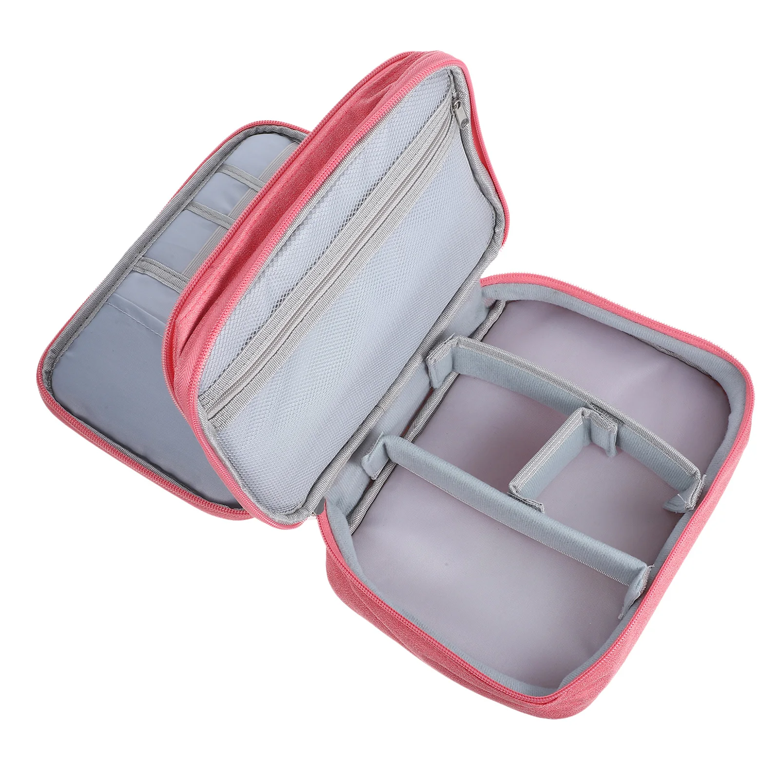 

Digital Accessories Storage Bag Pink Electronic Organizer Travel Earphone Case Waterproof Cable Pouch USB Flash Drive Holder