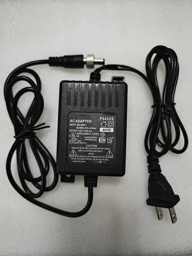 Imagen 2 del producto Cargador de fuente de alimentación de 2m de longitud, enchufe europeo AC 100-240V PS43US 15V 600mA para adaptador de micrófono inalámbrico Shure