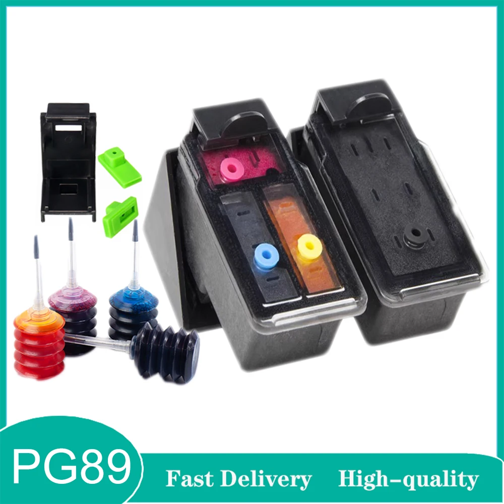Vilaxh for Canon PG89 CL99 Ink Cartridge For Canon PIXMA E500 E600 Continuous Spray Inkable High Capacity Ink Cartridge PG89