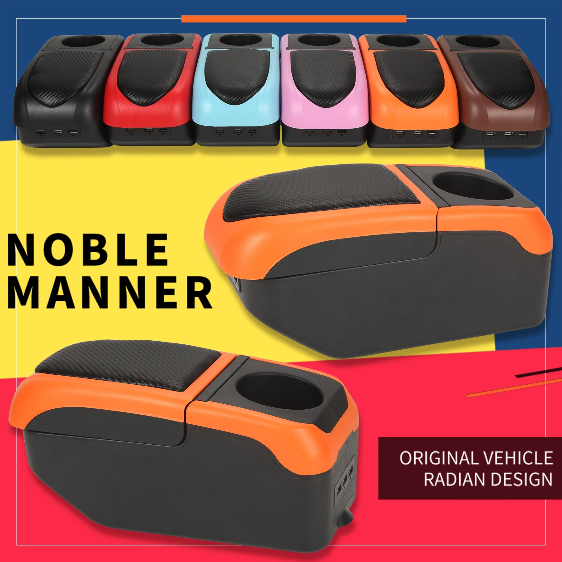 For KIA RIO Armrest Box For KIA STONIC KIA Rio lx Cerato Car Armrest Retrofit part Storage Box Car accessorie South America - view 4
