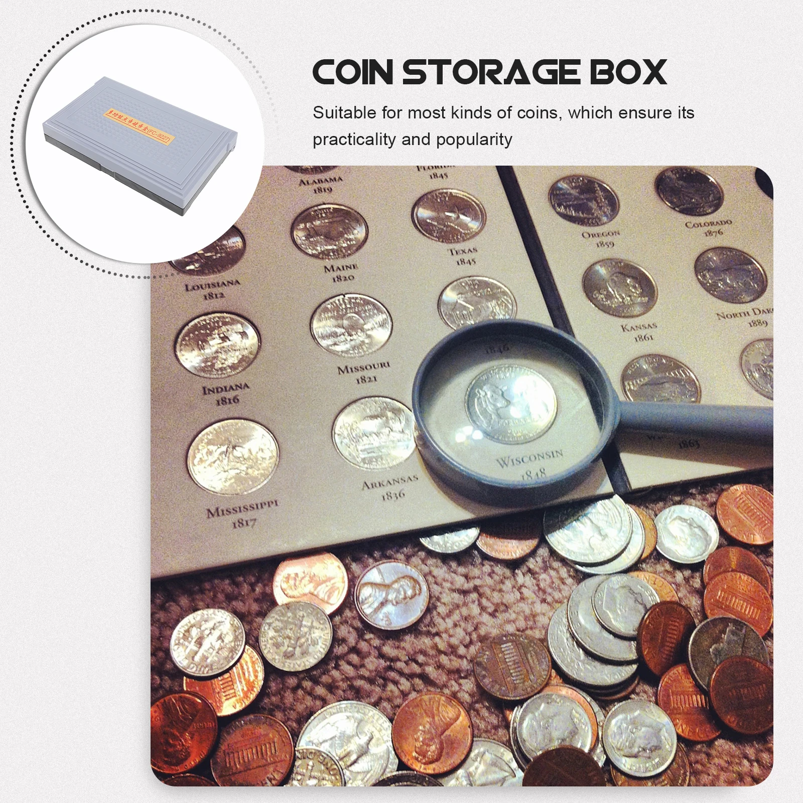 

Premium Classification Box Sturdy Plastic Multi Grid Storage Case Household Daily Use Wear Resistant Portable for