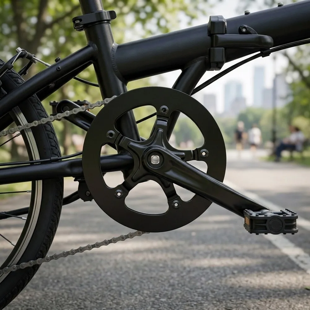 For Smooth Cycling Performance 44T Square Taper Crank Aluminum Alloy Crank Arm 44-tooth Configuration Steel Chainring Material