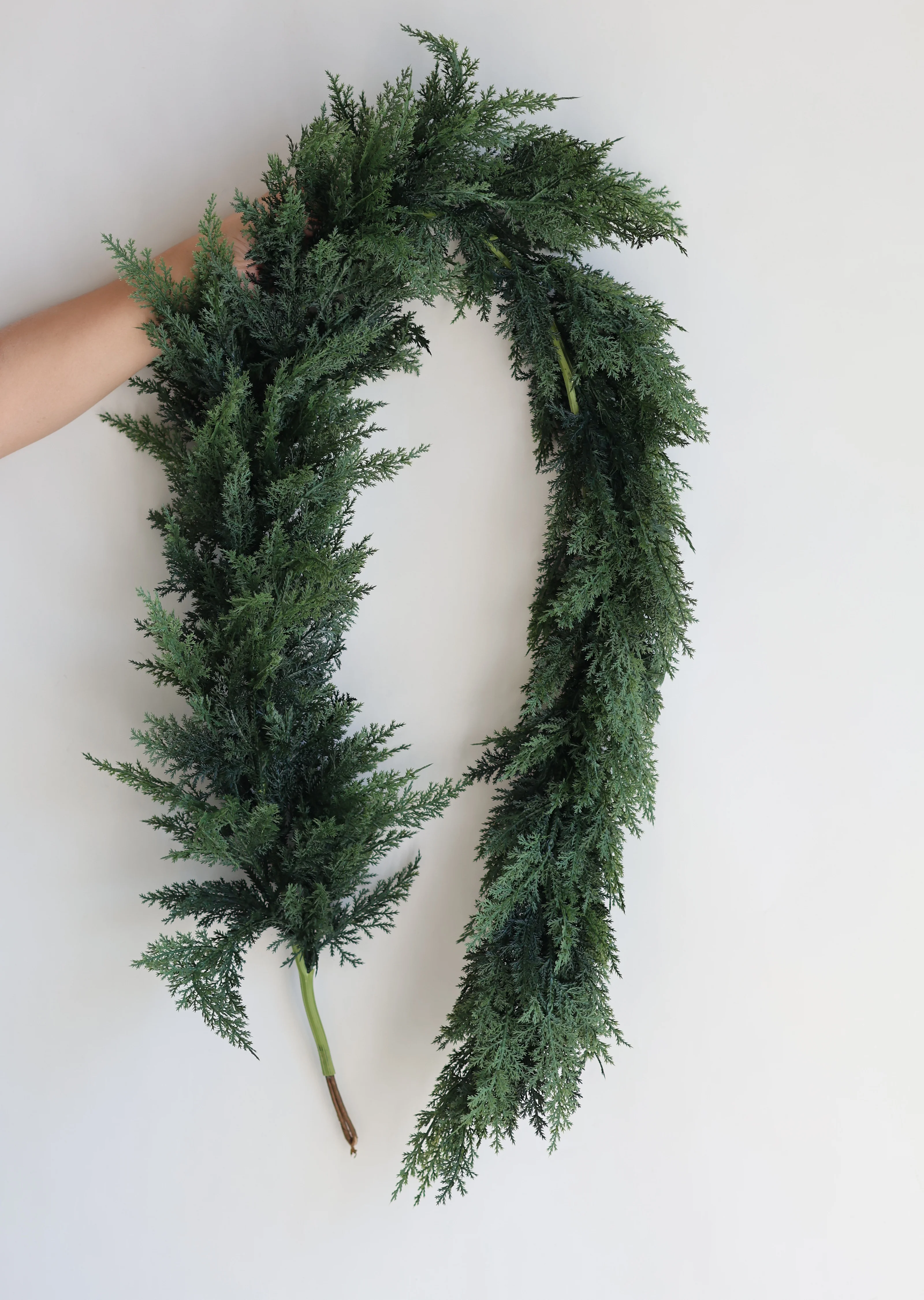 Natural Touch Faux Winter Cedar Garland-Dark Green, Artificial Green Vines For DIY Wedding Home New Year Decorations, Gifts