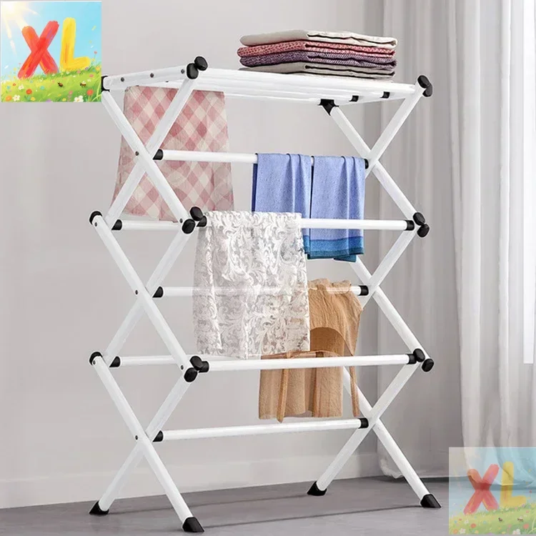 

Напольная вешалка для одежды, складная сушилка, вешалки для одежды, органайзер для полотенец, одежды, аксессуары для дома