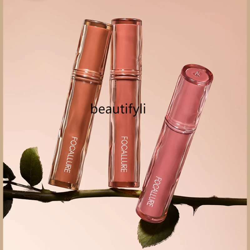 Floating Butterfly Matte Lip Gloss Matte Light Velvet Mousse Lipstick White