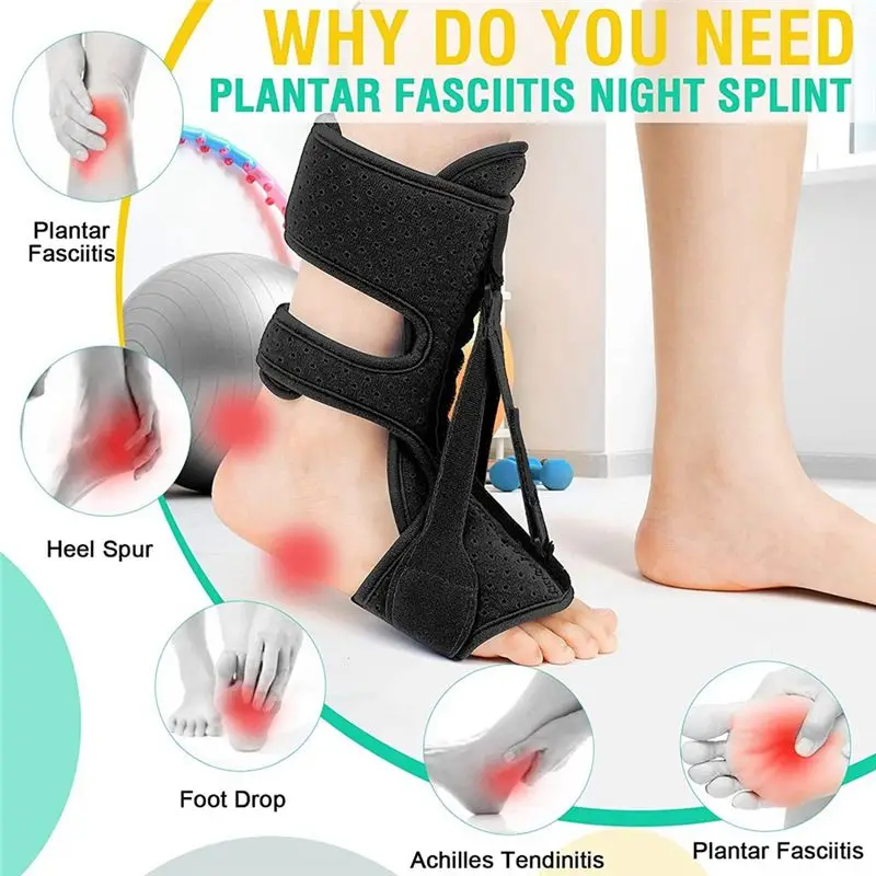 AD12 2 Pcs Plantar Fasciitis Night Splint,Relief Brace for Plantar Fasciitis Relief, Achilles Tendonitis and Foot Drop