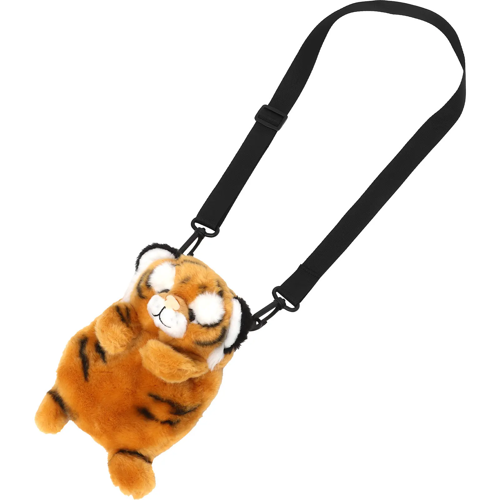 

Adorable Cartoon Tiger Crossbody Bag Lightweight Retractable Strap for Holiday Wedding Easter Christmas Outings