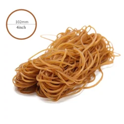 Long Rubber Bands, 50PCS Elastics Bands, Yellow Rubber Bands for Office Supplies for Files -Home & Kitchen Use - 4x0.05 inches