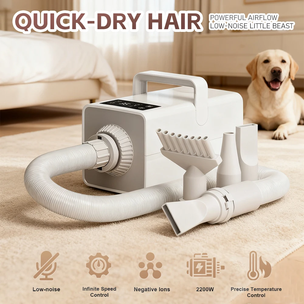 

Smart Pet Dryer Pet Hair Dryer Quiet Dog Grooming Blower Machine Portable Cat Hair Dryer Pet Blow Dryer Pet Hair Drying Machine