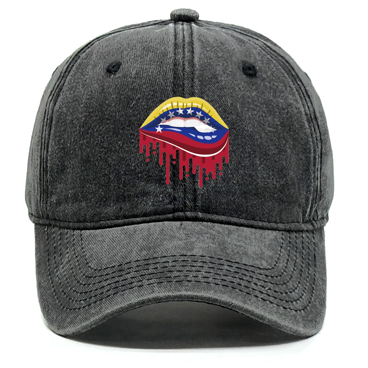 

Venezuela Flag Lip Baseball Cap Snapback Patriotic Cap Sun Protection Cotton Perfect Men Women Daily Wear Hat Fishing