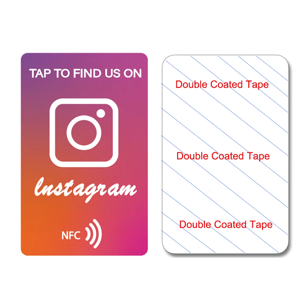 Pegatinas para compartir redes sociales, tarjetas NFC de un toque, Instagram, NFC