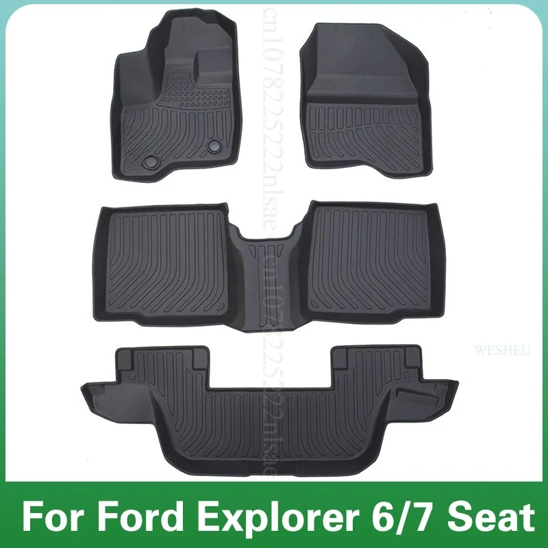 

TPE Car Floor Mats for Ford Explorer 6/7 Seat 2020-2025 Custom Floor Liner Mat 5D Car Trunk Mat Luggage Matwaterproof Anti-Slip