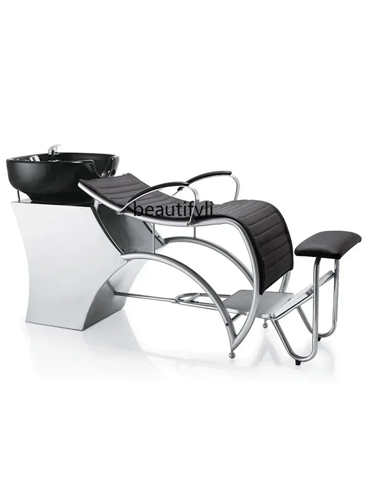 

Lying Half High-End Shampoo Chair Hair Saloon Dedicated Ceramic Basin High-End Hairdressing Flushing Bed