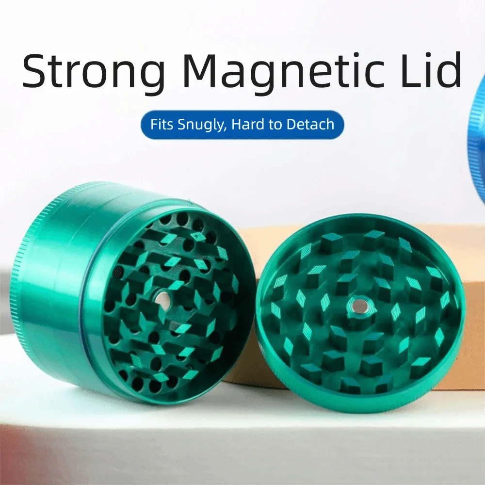 Crusher Machine Zinc Alloy 4-Layer Grinder Non-Stick Coated 40mm Size Metal Grinder Pollen Scraper Portable Grinder Kitchen Use