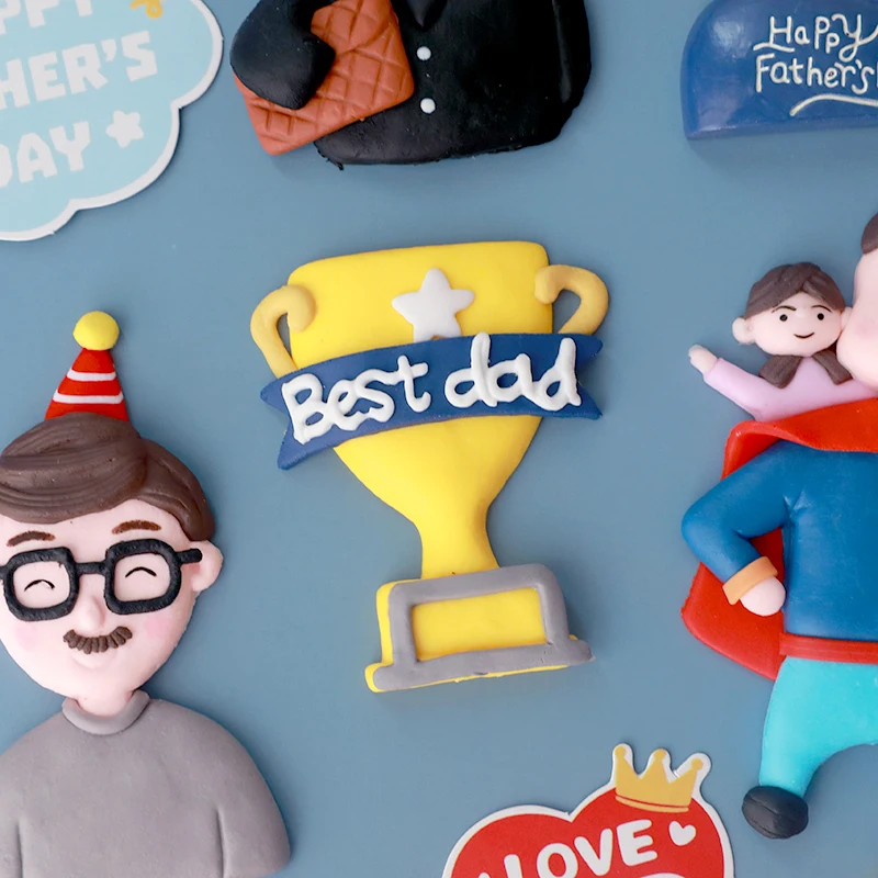 Collectio Super Dad Cake Topper Love Dad Father Birthday Cake Topper for Father\'s day Daddy Birthday Party Cake Decorations Gift